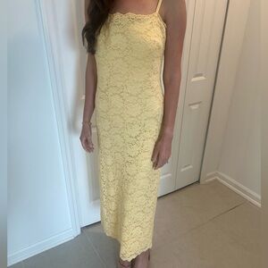 Steve Madden Lemon Lace Midi Dress